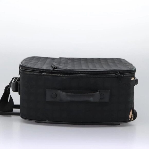 CHANEL Carry Case New Travel line suitcase Nylon Black CC Auth bs23739 - Picture 6 of 16